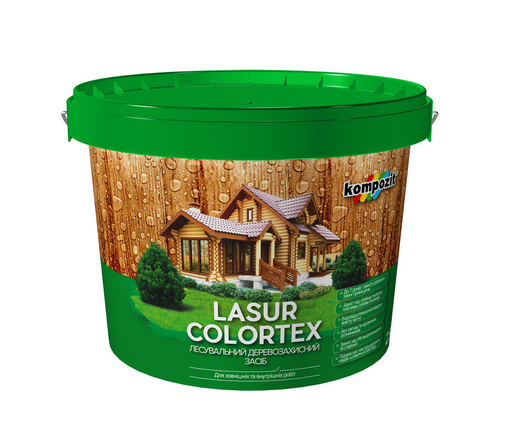 Лазурь для дерева Kompozit COLORTEX 0.9 л белый