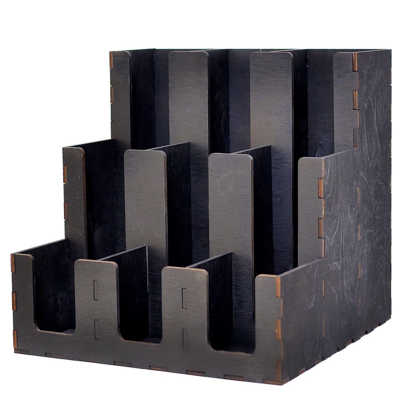 Органайзер деревянный ДЛЯ СТАКАНОВ черный