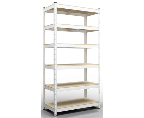 Стелаж Бюджет КД 2400х1200х400 Меткас, 175 кг / полку, 6 полки, ДСП, фарбований, металевий