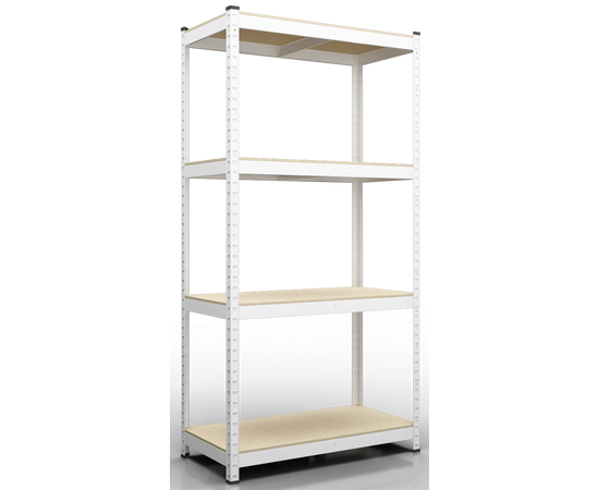 Стелаж Бюджет КД 1600х800х400 Меткас, 175 кг / полку, 4 полки, ДСП, фарбований, металевий