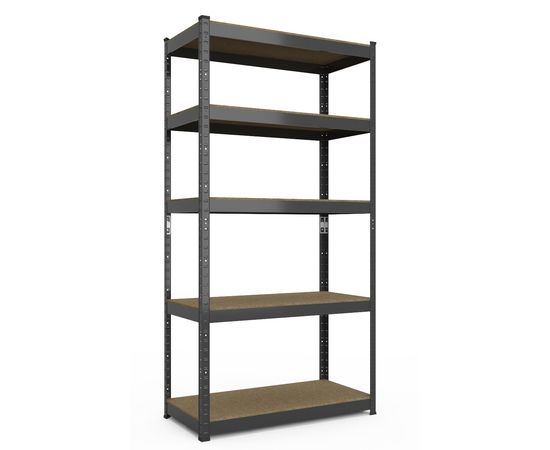 Стелаж Бюджет КМ 1800х600х300 Меткас, 175 кг / полку, 5 полки, МДФ, фарбований, металевий