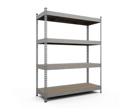 Стелаж Титан ОД 1800х1600х700 Меткас, 300 кг на полицю, 4 полки, ДСП, оцинкований