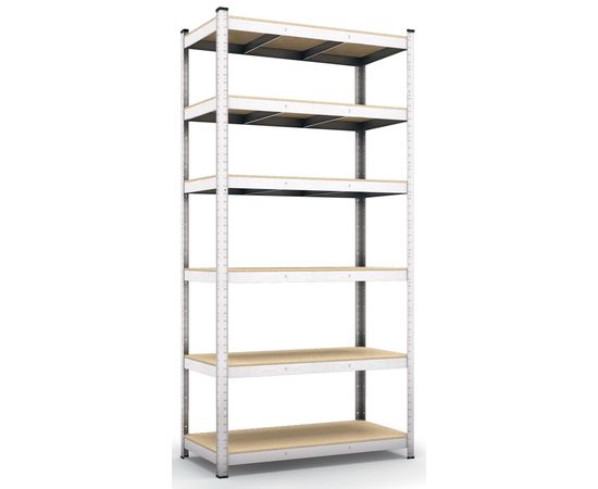 Стелаж Бюджет ОД 2400х1200х600 Меткас, 175 кг / полку, 6 полиць, ДСП, оцинкований, металевий
