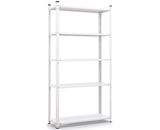 Стелаж Елегант-1 1840х950х340 білий Меткас, 50 кг/полиця , 5 полиць, металевий, в офіс