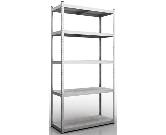 Стелаж Стандарт ОС 2000х1000х600 Меткас, 220 кг / полку, 5 полиць, металеві полки, оцинкований, в