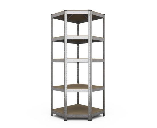 Стелаж кутовий Бюджет ОД 1800х900х450x635 Меткас, 150 кг / полку, 5 полиць, ДСП, оцинкований