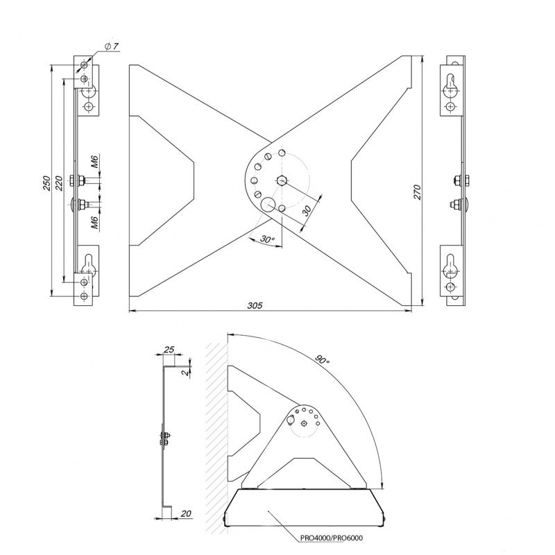 Кронштейн KR-PRO для обогревателя EKOSTAR Pro 6000